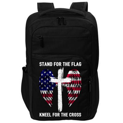 Stand For The Flag Kneel For The Cross USA Eagle Impact Tech Backpack