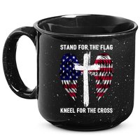 Stand For The Flag Kneel For The Cross USA Eagle 15oz Campfire Ceramic Mug