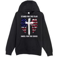Stand For The Flag Kneel For The Cross USA Eagle Premium Pullover Hoodie