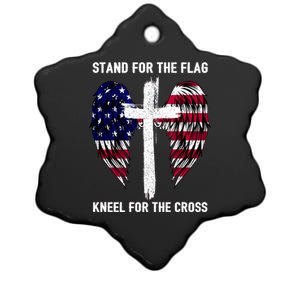 Stand For The Flag Kneel For The Cross USA Eagle Ceramic Star Ornament