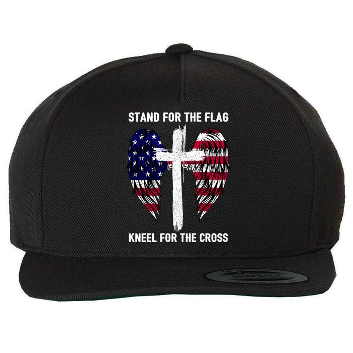 Stand For The Flag Kneel For The Cross USA Eagle Wool Snapback Cap