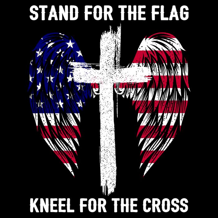 Stand For The Flag Kneel For The Cross USA Eagle Wool Snapback Cap
