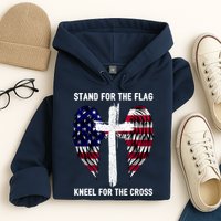 Stand For The Flag Kneel For The Cross USA Eagle Hoodie