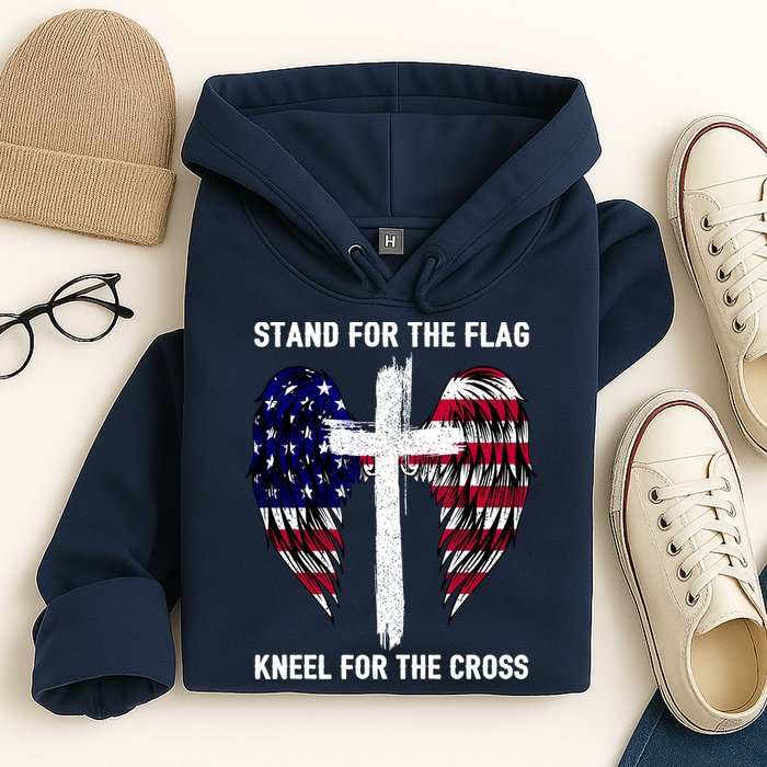Stand For The Flag Kneel For The Cross USA Eagle Hoodie