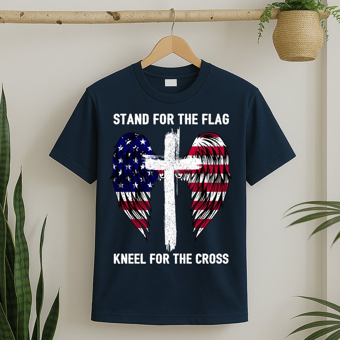 Stand For The Flag Kneel For The Cross USA Eagle T-Shirt