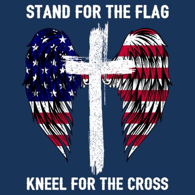 Stand For The Flag Kneel For The Cross USA Eagle T-Shirt