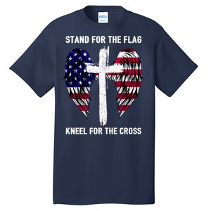 Stand For The Flag Kneel For The Cross USA Eagle Tall T-Shirt