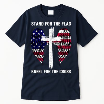 Stand For The Flag Kneel For The Cross USA Eagle Tall T-Shirt