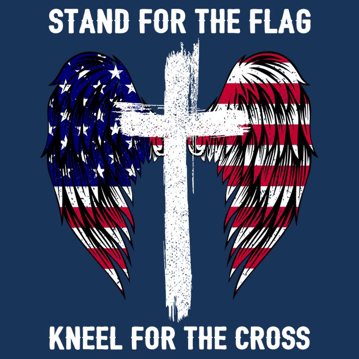 Stand For The Flag Kneel For The Cross USA Eagle Flatbill Hat