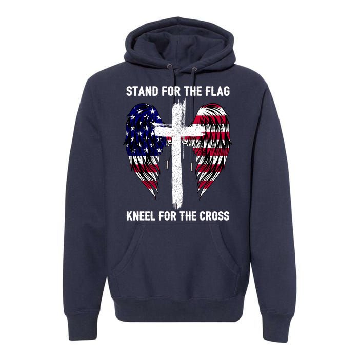 Stand For The Flag Kneel For The Cross USA Eagle Premium Hoodie