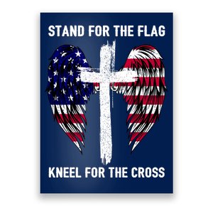 Stand For The Flag Kneel For The Cross USA Eagle Poster