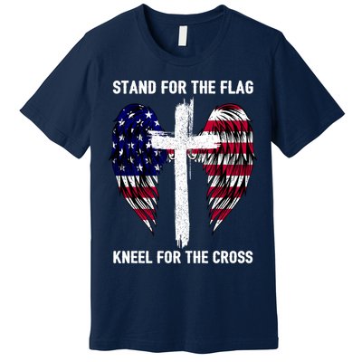 Stand For The Flag Kneel For The Cross USA Eagle Premium T-Shirt