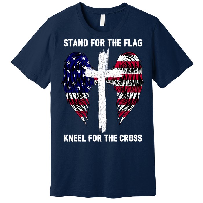 Stand For The Flag Kneel For The Cross USA Eagle Premium T-Shirt