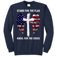 Stand For The Flag Kneel For The Cross USA Eagle Tall Sweatshirt