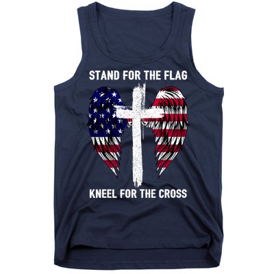 Stand For The Flag Kneel For The Cross USA Eagle Tank Top