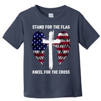 Stand For The Flag Kneel For The Cross USA Eagle Toddler T-Shirt