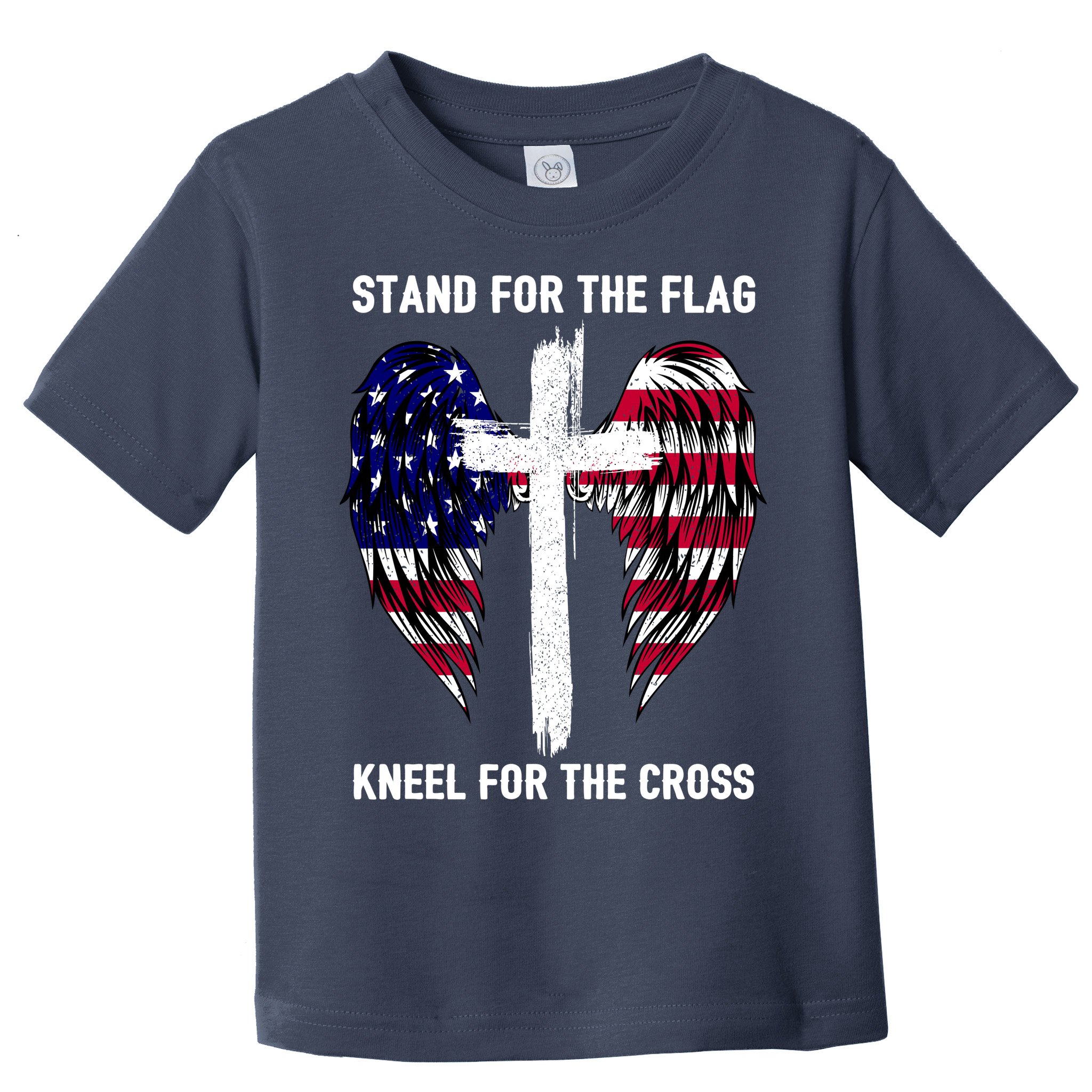 Stand For The Flag Kneel For The Cross USA Eagle Toddler T-Shirt