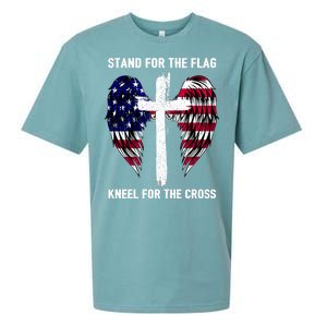 Stand For The Flag Kneel For The Cross USA Eagle Sueded Cloud Jersey T-Shirt