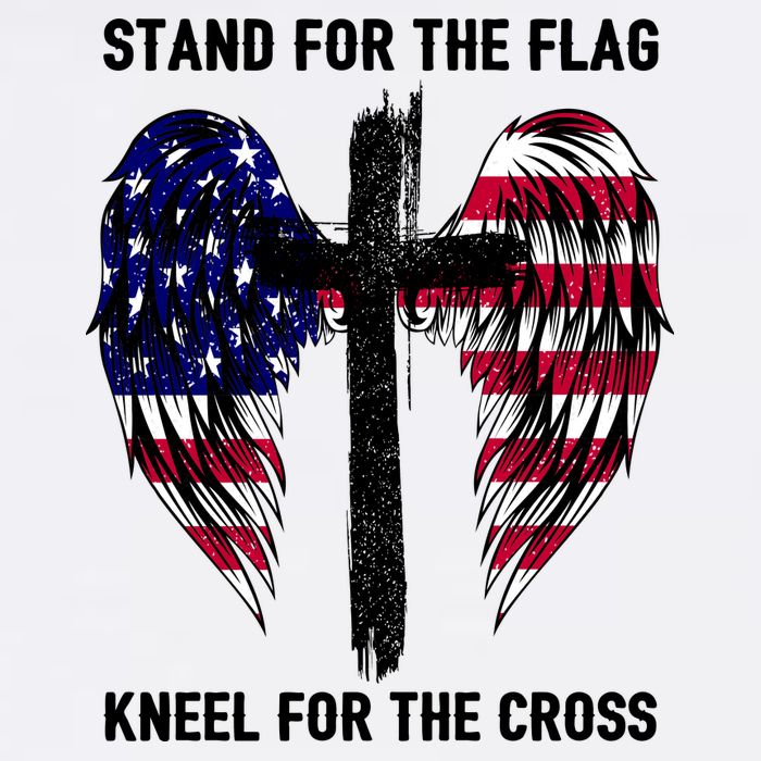 Stand For The Flag Kneel For The Cross USA Eagle Garment-Dyed Sweatshirt