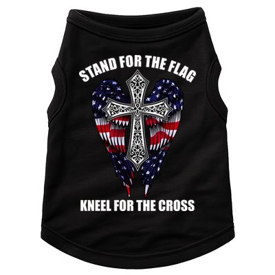 Stand For the Flag Kneel for the Cross USA Eagle Wings Doggie Tank