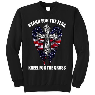 Stand For the Flag Kneel for the Cross USA Eagle Wings Sweatshirt