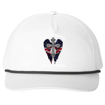 Stand For the Flag Kneel for the Cross USA Eagle Wings Snapback Five-Panel Rope Hat