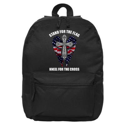 Stand For the Flag Kneel for the Cross USA Eagle Wings 16 in Basic Backpack