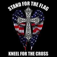 Stand For the Flag Kneel for the Cross USA Eagle Wings Tie-Dye T-Shirt