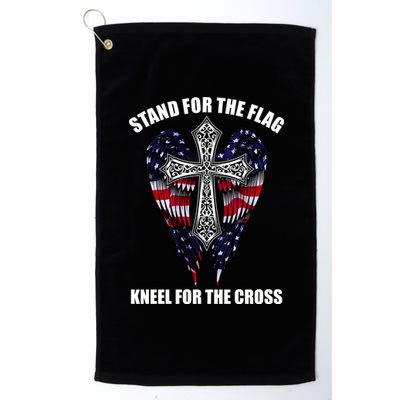 Stand For the Flag Kneel for the Cross USA Eagle Wings Platinum Collection Golf Towel