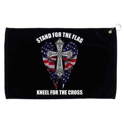 Stand For the Flag Kneel for the Cross USA Eagle Wings Grommeted Golf Towel