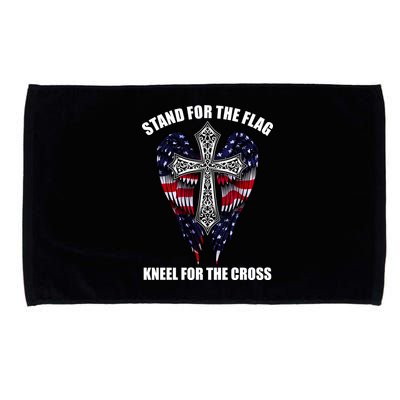 Stand For the Flag Kneel for the Cross USA Eagle Wings Microfiber Hand Towel