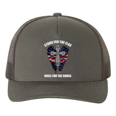 Stand For the Flag Kneel for the Cross USA Eagle Wings Yupoong Adult 5-Panel Trucker Hat