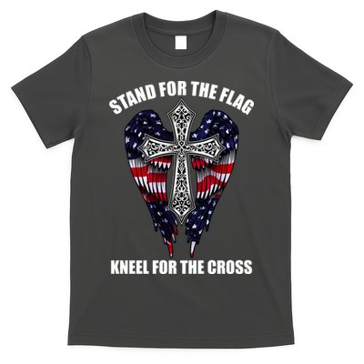 Stand For the Flag Kneel for the Cross USA Eagle Wings T-Shirt