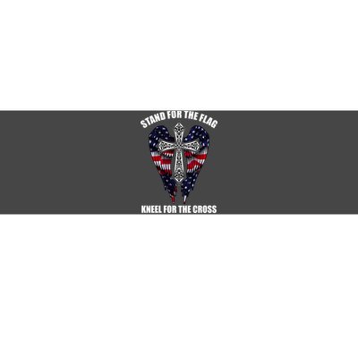 Stand For the Flag Kneel for the Cross USA Eagle Wings Bumper Sticker