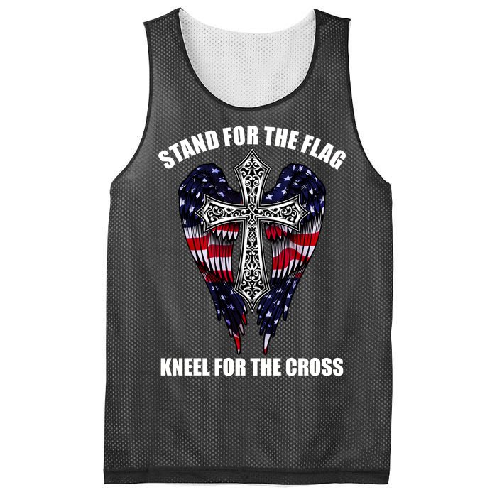 Stand For the Flag Kneel for the Cross USA Eagle Wings Mesh Reversible Basketball Jersey Tank