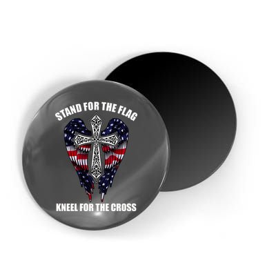 Stand For the Flag Kneel for the Cross USA Eagle Wings Magnet