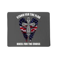 Stand For the Flag Kneel for the Cross USA Eagle Wings Mousepad