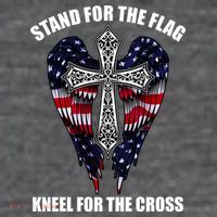 Stand For the Flag Kneel for the Cross USA Eagle Wings Poster