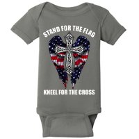 Stand For the Flag Kneel for the Cross USA Eagle Wings Baby Bodysuit