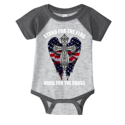 Stand For the Flag Kneel for the Cross USA Eagle Wings Infant Baby Jersey Bodysuit