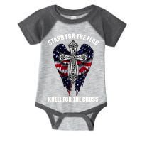 Stand For the Flag Kneel for the Cross USA Eagle Wings Infant Baby Jersey Bodysuit