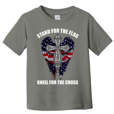 Stand For the Flag Kneel for the Cross USA Eagle Wings Toddler T-Shirt