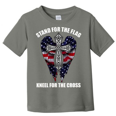 Stand For the Flag Kneel for the Cross USA Eagle Wings Toddler T-Shirt