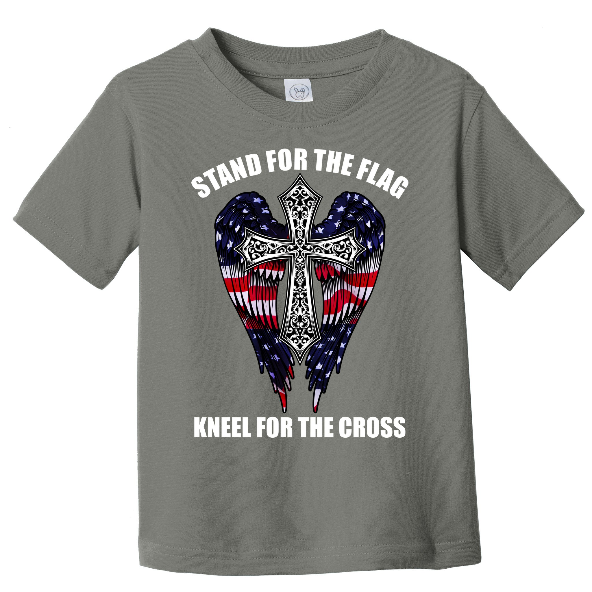 Stand For the Flag Kneel for the Cross USA Eagle Wings Toddler T-Shirt