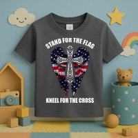 Stand For the Flag Kneel for the Cross USA Eagle Wings Toddler T-Shirt