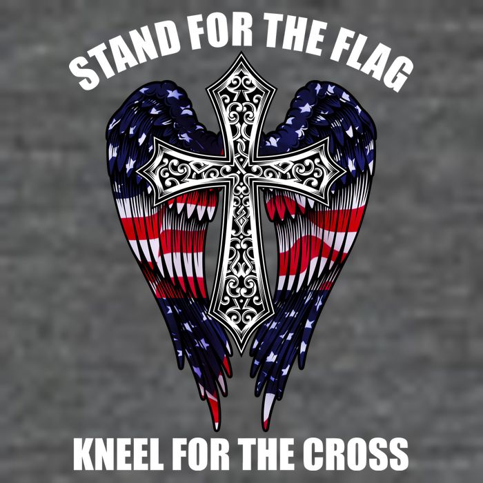 Stand For the Flag Kneel for the Cross USA Eagle Wings Wool Snapback Cap