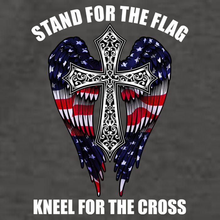 Stand For the Flag Kneel for the Cross USA Eagle Wings Vector Backpack