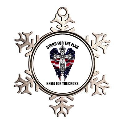 Stand For the Flag Kneel for the Cross USA Eagle Wings Metallic Star Ornament