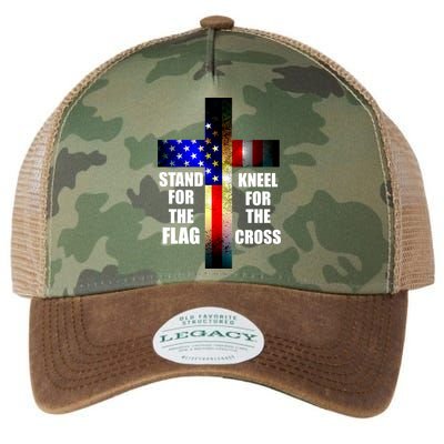 Stand For the Flag Kneel for the Cross USA FLAG Legacy Tie Dye Trucker Hat