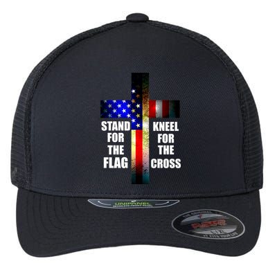 Stand For the Flag Kneel for the Cross USA FLAG Flexfit Unipanel Trucker Cap